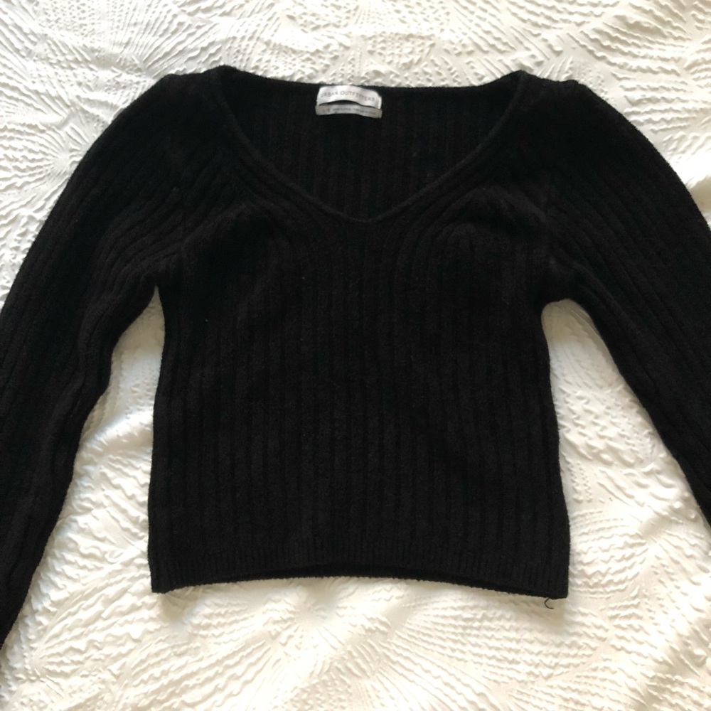 Black Ribbed UO top